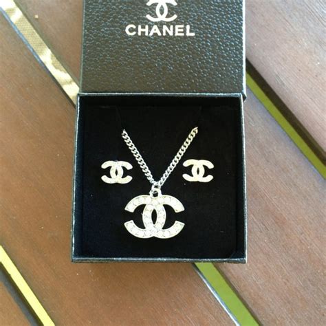 chanel earring set|chanel necklace outlet.